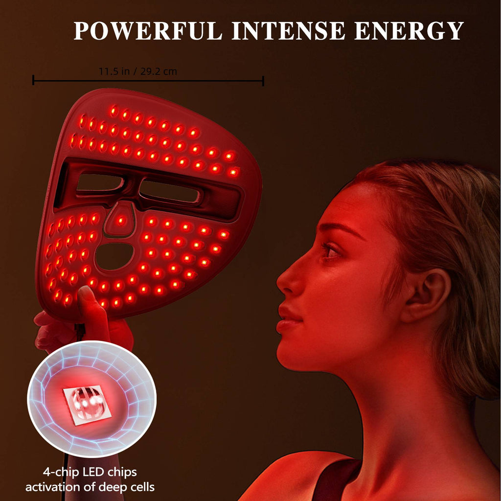 LED Facial Therapy Mask – Anti-Aging Red Light Skincare Device for Home & Travel