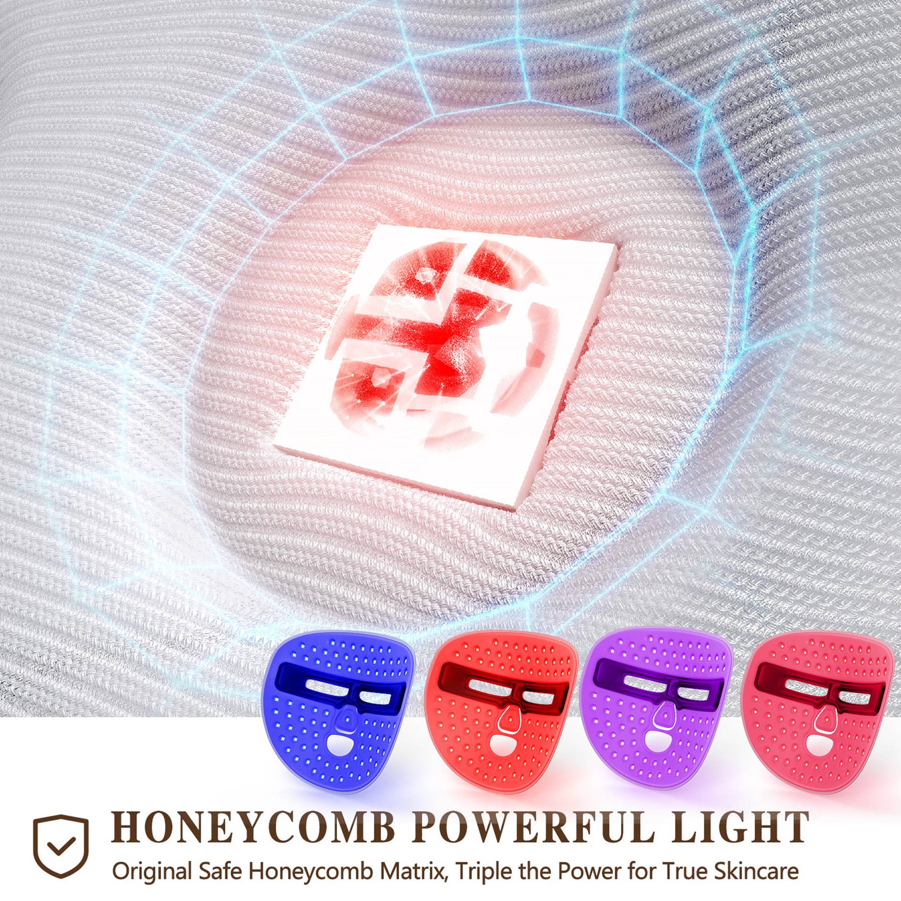 LED Facial Therapy Mask – Anti-Aging Red Light Skincare Device for Home & Travel