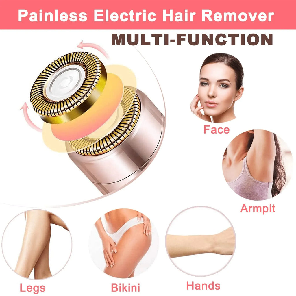 Portable Lipstick-Shaped Electric Facial Hair Remover – Painless & Instant Hair Removal for Women