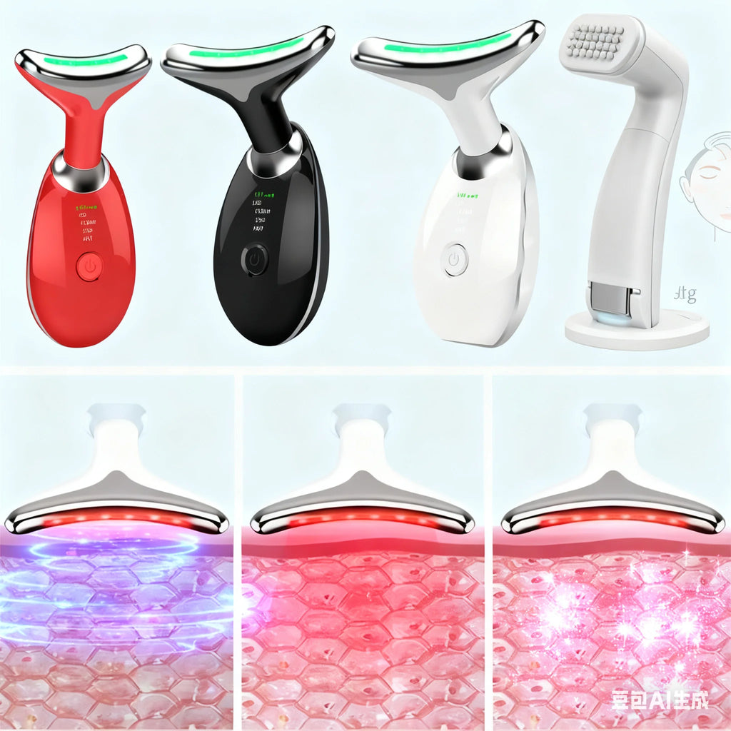 Facial & Neck Beauty Device – 7-Color LED Massager | Multifunctional Skin Care Tool for Home Use