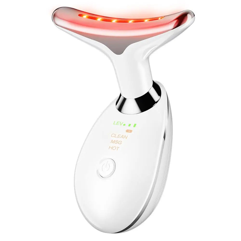 Facial & Neck Beauty Device – 7-Color LED Massager | Multifunctional Skin Care Tool for Home Use